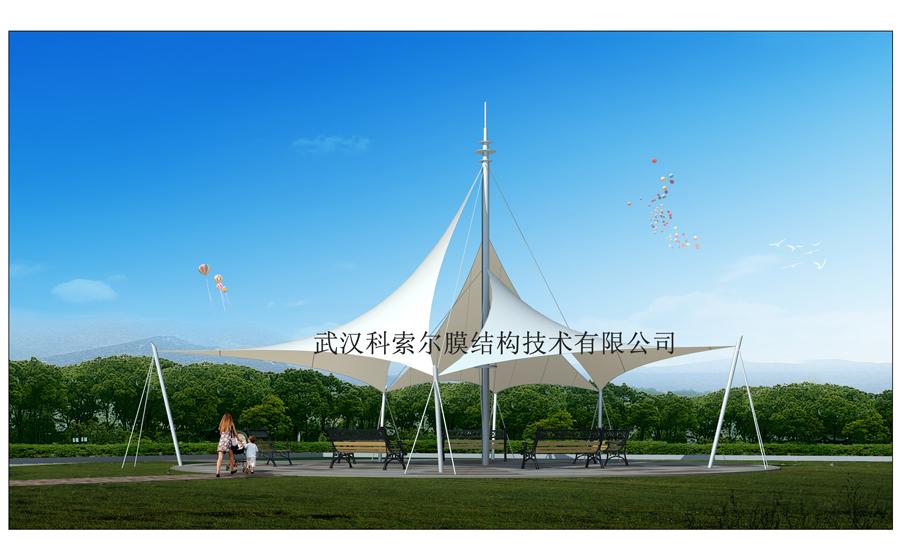黄陂武湖滨江公园景观小品膜于2014年8月19日完工